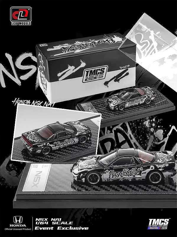 Honda NSX NA 1 1:64 LCD Models Preto Exclusivo TMCS 2026