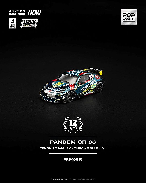 Pandem GT86 TENGKU DJAN LEY 1:64 POP RACE Exclusivo TMCS 2026