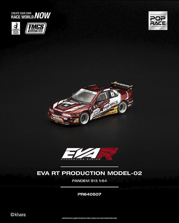 EVA RT Production Model 02 Pandem S13 1:64 POP RACE Exclusivo TMCS 2026