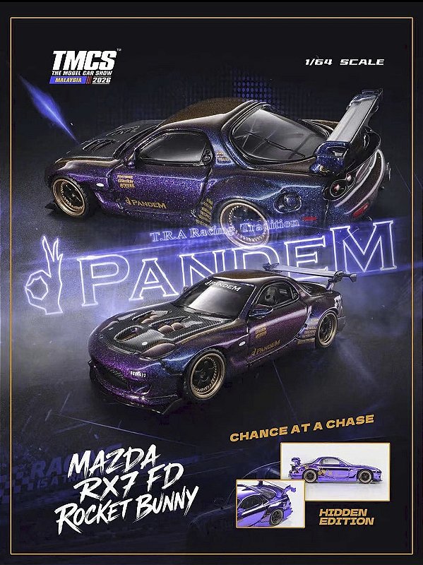Mazda RX7 FD Rocket Bunny 1:64 Model Model Exclusivo TMCS 2026