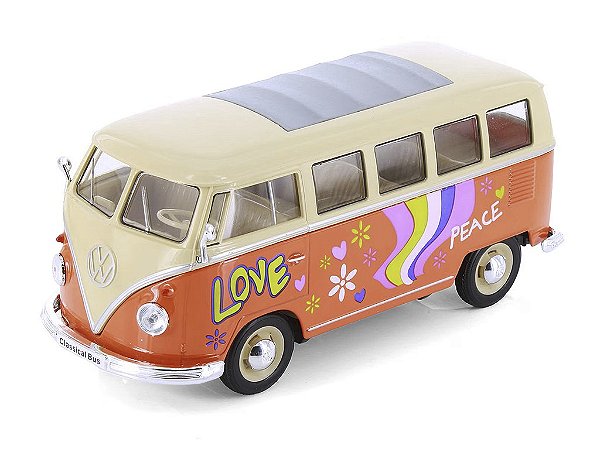 Volkswagen Kombi T1 Bus 1963 1:24 Welly Laranja