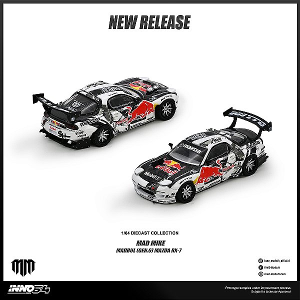 *** PRÉ-ORDER *** Mazda RX-7 MAD MIKE "MADBUL Gen6" 1:64 INNO64