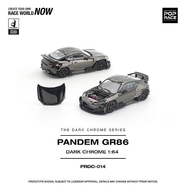 *** PRÉ-ORDER *** PANDEM GR 86 1:64 POP RACE Dark Chrome QTD3