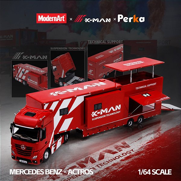 *** PRÉ-ORDER *** Mercedes Benz Actros MD & K-MAN & Perka 1:64 ModernArt