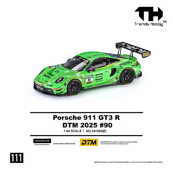 *** PRÉ-ORDER *** Porsche 911 GT3 R DTM 2025 No.90 1:64 Trends Hobby QTD3