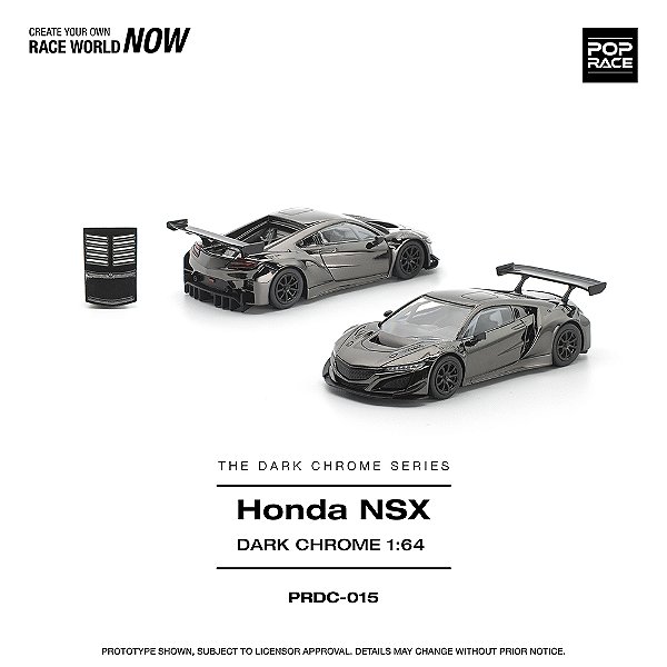 *** PRÉ-ORDER *** Honda NSX GT3 EV022 1:64 POP RACE Dark Chrome QTD3