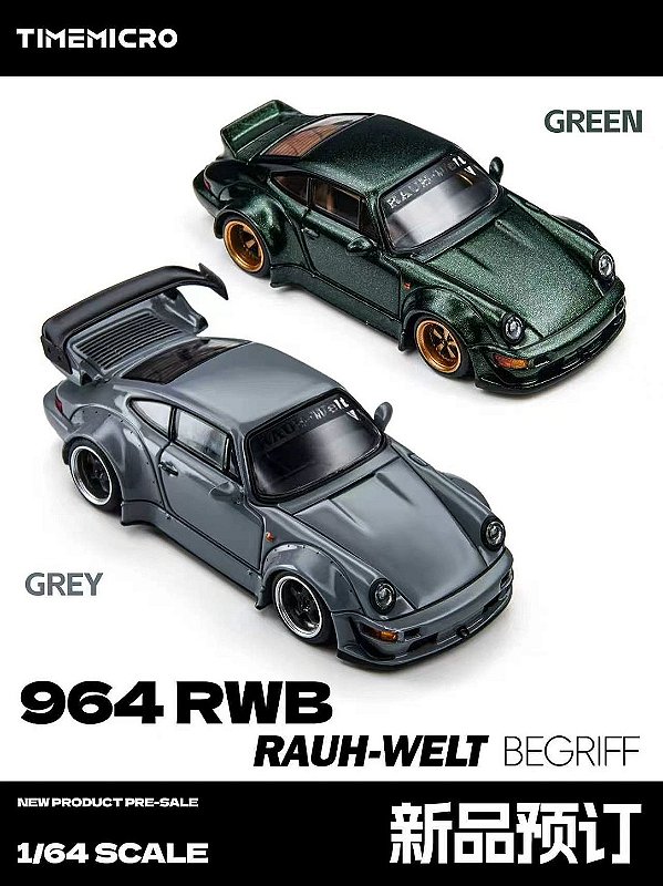 *** PRÉ-ORDER *** 964 RWB 1:64 TimeMicro Verde QTD2