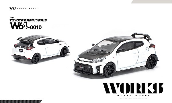 *** PRÉ-ORDER *** Toyota GRMN Yaris 1:64 Works Model Branco QTD3