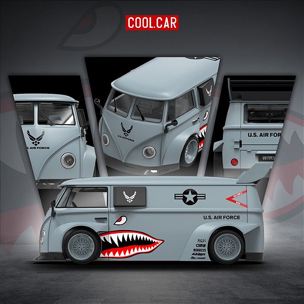 *** PRÉ-ORDER *** Volkswagen T1 Shark Mouth 1:64 Cool Car QTD3