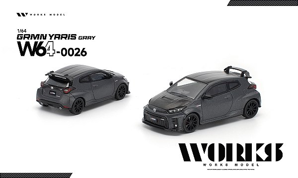*** PRÉ-ORDER *** Toyota GRMN Yaris 1:64 Works Model Cinza QTD3