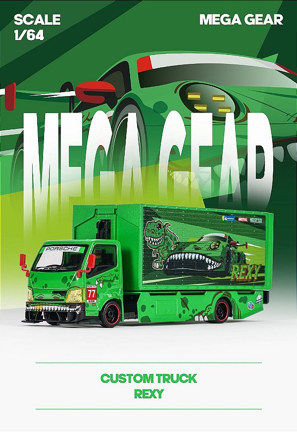 *** PRÉ-ORDER *** Custom Box Truck 1:64 Mega Gear Verde