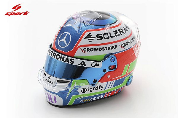 Capacete Mercedes AMG PETRONAS F1 Team Kimi Antonelli 2026 1:5 Spark