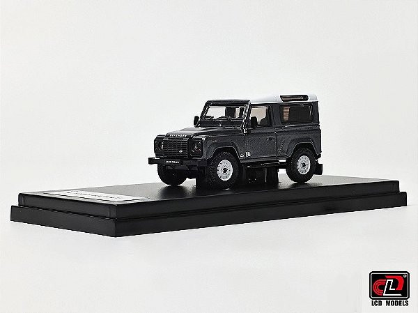 *** PRÉ-VENDA *** Land Rover Defender 90 V8 1:64 LCD Models Cinza PV12943