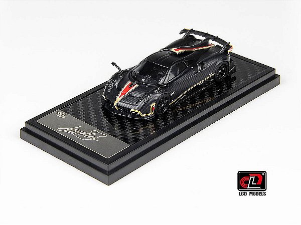 *** PRÉ-VENDA *** Pagani Imola Coupe 1:64 LCD Models Preto Carbon PV12943