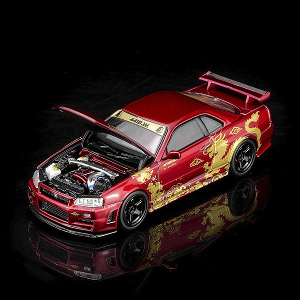 *** PRÉ-VENDA *** Nissan Skyline GTR R34 Nismo Exclusivo Beijing Wanli Wangfujing 1:64 MOTORHELIX PV13007
