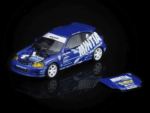 *** PRÉ-VENDA *** Honda Civic TYPE R (EK9) Exclusivo HK ToyCar Salon 2026 1:64 MOTORHELIX Azul