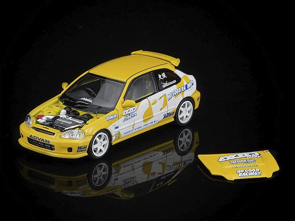 *** PRÉ-VENDA *** Honda Civic TYPE R (EK9) Exclusivo HK ToyCar Salon 2026 1:64 MOTORHELIX PV13007