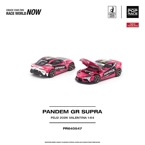 *** PRÉ-ORDER *** PANDEM GR Supra FDJ2 Valentina Piaz 1:64 POP RACE QTD4