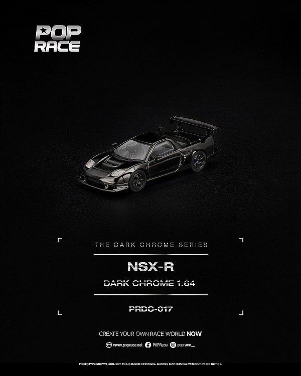 *** PRÉ-ORDER *** NSX-R 1:64 POP RACE Dark Chrome QTD4