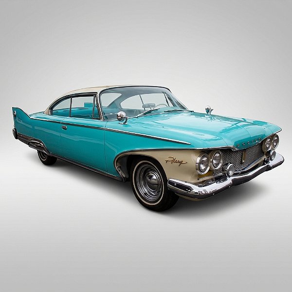 Plymouth Fury Open Convertible 1960 1:18 Sunstar Platinum Azul