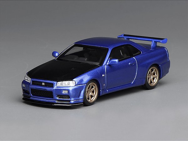 *** PRÉ-VENDA *** Nissan Skyline GT-R (R34) V-Spec II Customized 1:64 MOTORHELIX