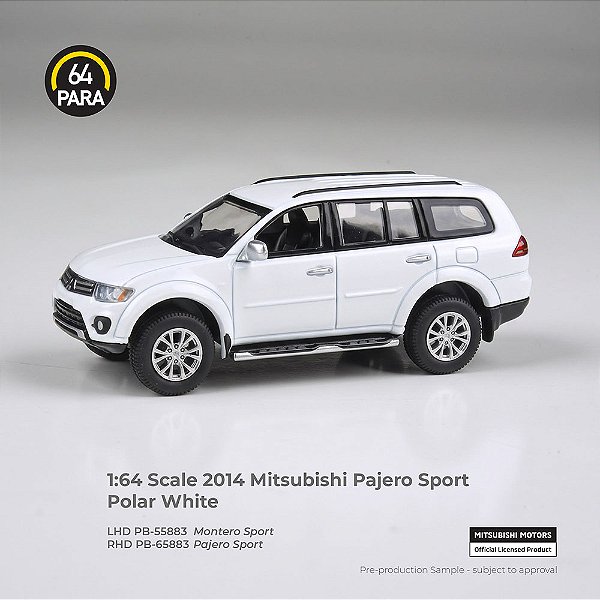 *** PRÉ-ORDER *** Mitsubishi Pajero Sport 2014 1:64 PARA64 Branco QTD3