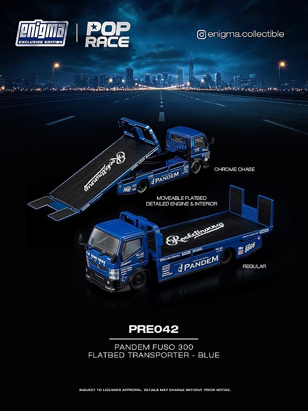 *** PRÉ-ORDER *** Pandem FUS0 300 Transporter ENIGMA 1:64 POP RACE QTD3