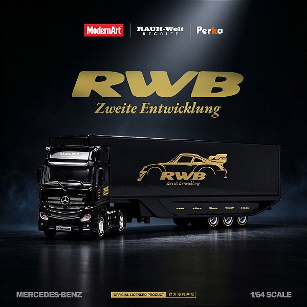 *** PRÉ-ORDER *** Carreta Mercedes Benz RWB 1:64 ModernArt