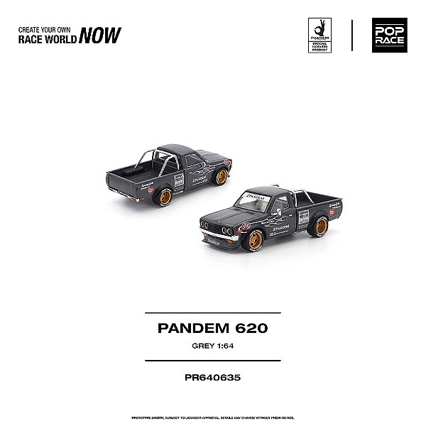 *** PRÉ-ORDER *** PANDEM 620 1:64 POP RACE Cinza QTD3