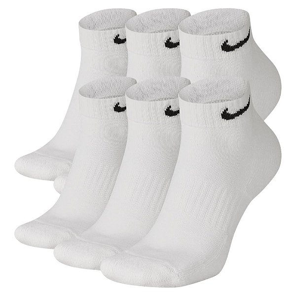 Meia Nike Everyday Cushioned Kit C/6 Branco