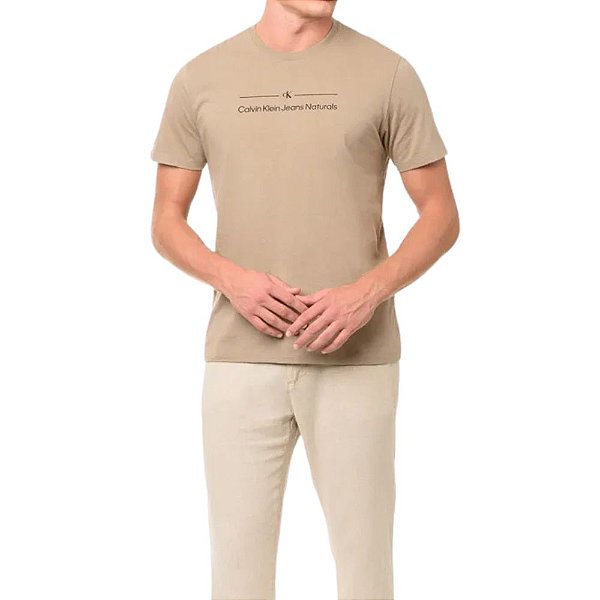 Camiseta M/C Calvin Klein Jeans Naturals Caqui Claro  CKJM116G_0712