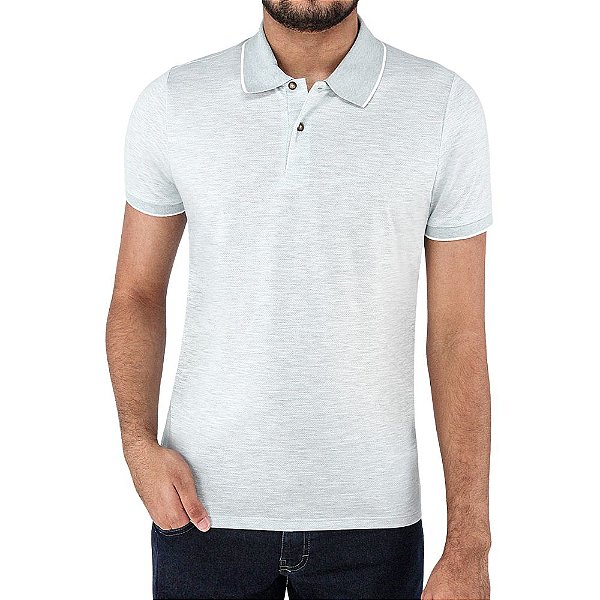 Camiseta Polo Slim M/C Ogochi Mescla Verde