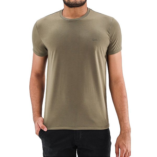 Camiseta M/C Essencial Slim Ogochi Verde Militar