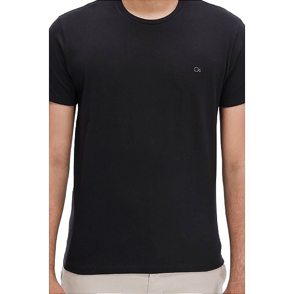 Camiseta M/C Essencial Slim Ogochi Preto   006001001-0005