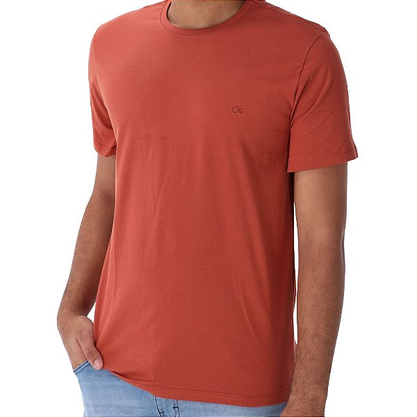 Camiseta M/C Ogochi Essencial Slim Terracota    006490001-1441