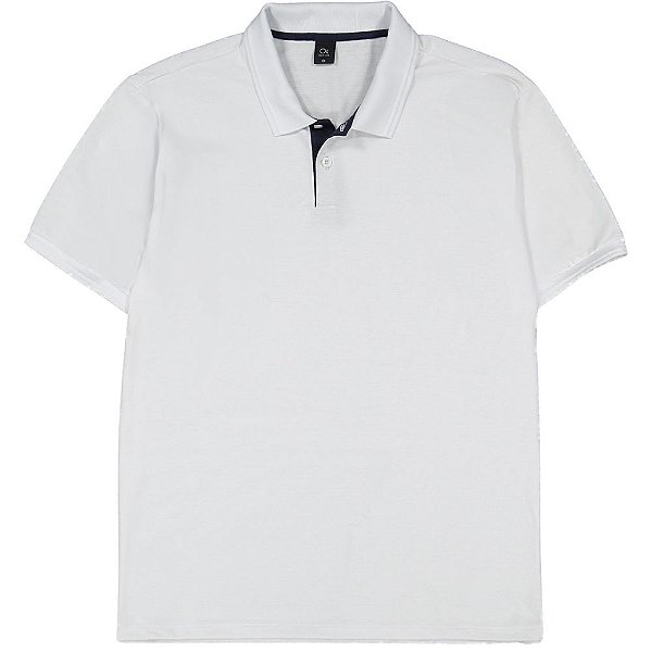 Camisa Polo Ogochi M/C Casual Plus Size Branco     075300019-1001