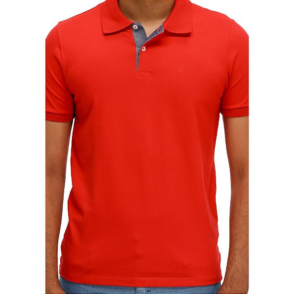Camisa Polo Ogochi M/C Slim Essencial Vermelho 007001001-0045