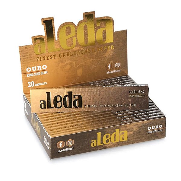 DISPLAY SEDA ALEDA OURO KING SIZE SLIM C/ 20 LIVRETOS