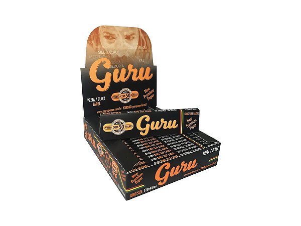 DISPLAY SEDA GURU BLACK KING SIZE C/ 50 LIVRETOS
