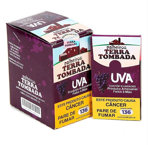 DISPLAY PALHEIRO TERRA TOMBADA UVA 10 MAÇOS C/ 10 CIGARROS