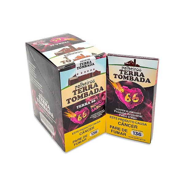 DISPLAY PALHEIRO TERRA TOMBADA TERRA 66 10 MAÇOS C/ 10 CIGARROS