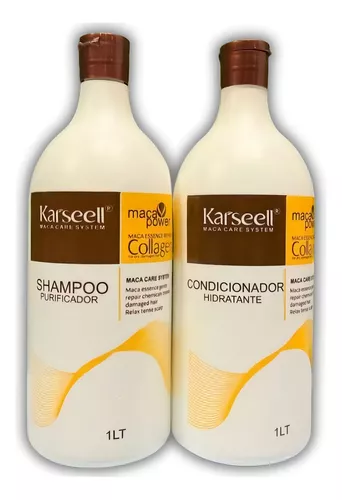 Kit Shampoo E Condicionador Karseell Collagen Hidratação 1l