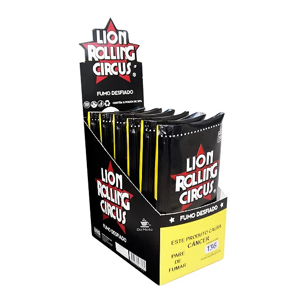 Caixa Tabaco Lion Rolling Circus c/6 Pouch de 30g