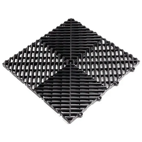 Mandala Piso Modular 30x30 Preto | Antiderrapante e Drenante | REF:1926
