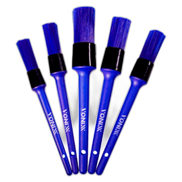 Vonixx Kit 5 Pincéis Detalhamento Externo | Limpeza Profissional e Versátil Para Rodas e Chassis | REF:5027