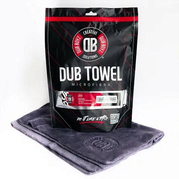 Toalha DUB Boyz MIC 400GSM Cinza 40x60cm - Alta Absorção, Sem Costura e Ultra Macia | Para Secagem e Polimento | REF:5073
