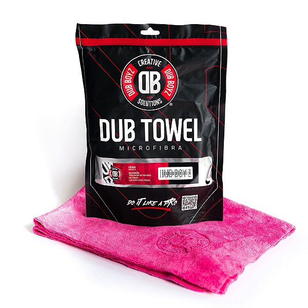 DUB Boyz Toalha Microfibra MIC 400GSM 40x60cm Rosa | Alta Absorção e Secagem Rápida | REF:5074