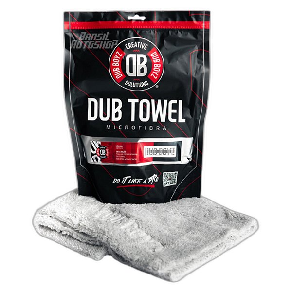 DUB Boyz Toalha Microfibra 500GSM 40x40cm Cinza | Secagem e Polimento Automotivo | REF:5076