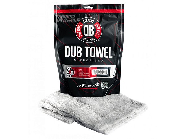 DUB Boyz Toalha Microfibra 500GSM 40x40cm Cinza | Secagem e Polimento Automotivo | REF:5076