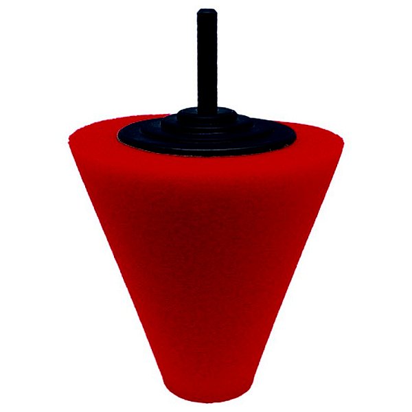Cone de Polimento Vermelho Sigma 80mm Macio | Ideal para Rodas e Cantos Difíceis | Haste 6mm | REF: 6222